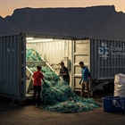First fishing net recycling facility