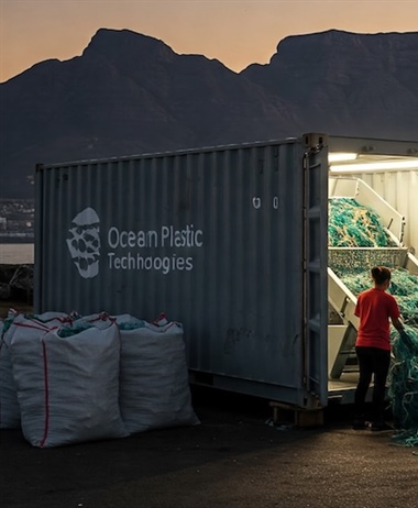 First fishing net recycling facility