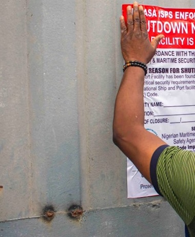 Port terminals shut down for non-compliance