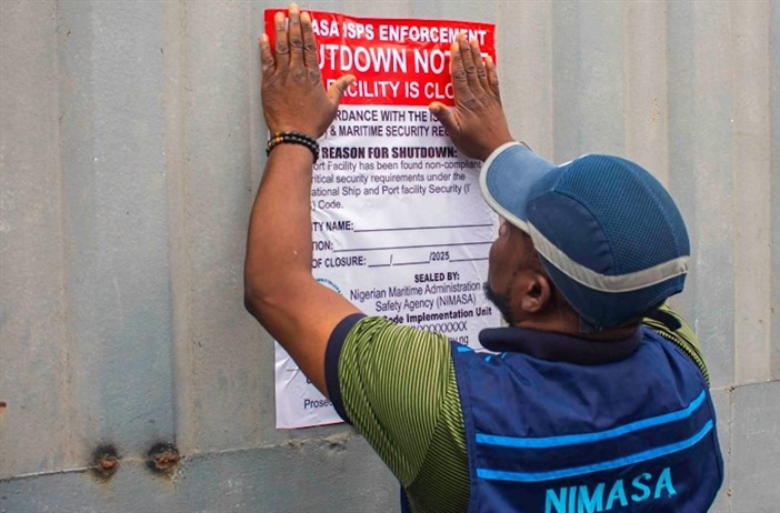Port terminals shut down for non-compliance