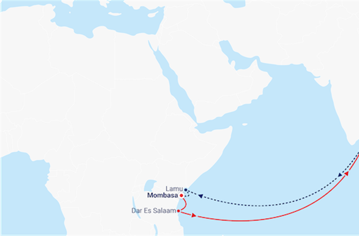 New service links Asia and Africa
