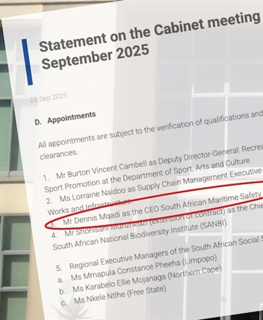Cabinet names next CEO for SAMSA - again
