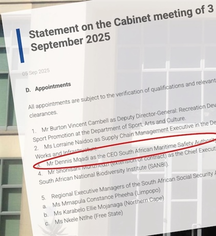 Cabinet names next CEO for SAMSA - again