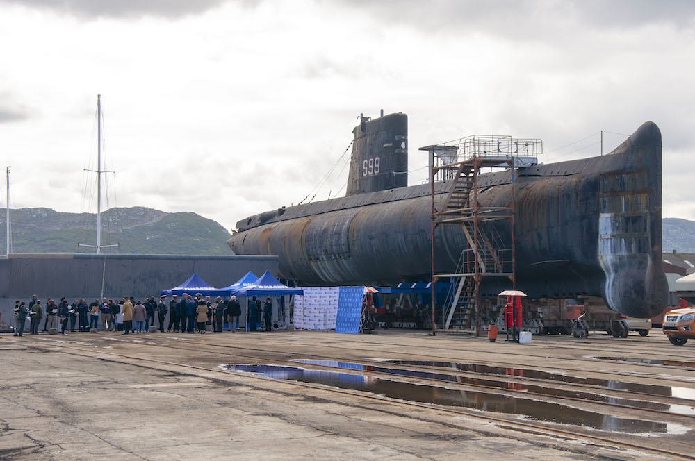 Museum milestone reached as cradles for submarine completed