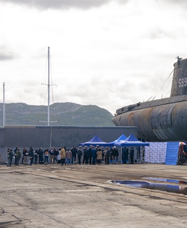 Museum milestone reached as cradles for submarine completed