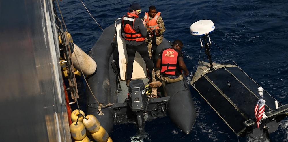 Unmanned system used in training exercise