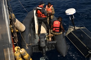 Unmanned system used in training exercise
