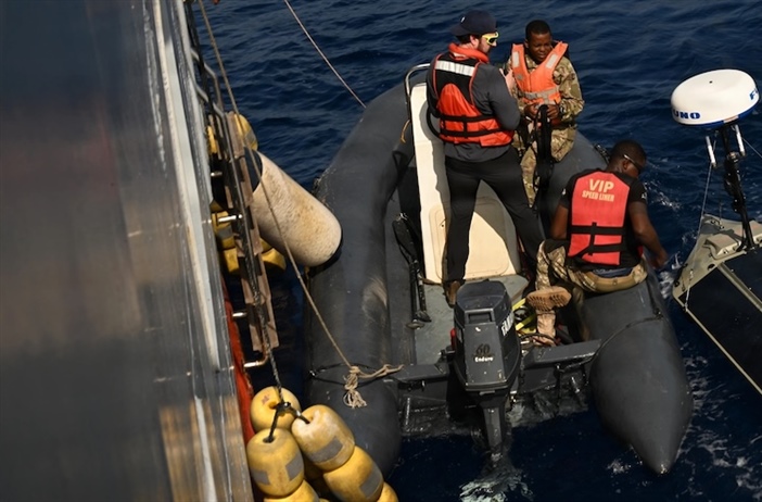 Unmanned system used in training exercise
