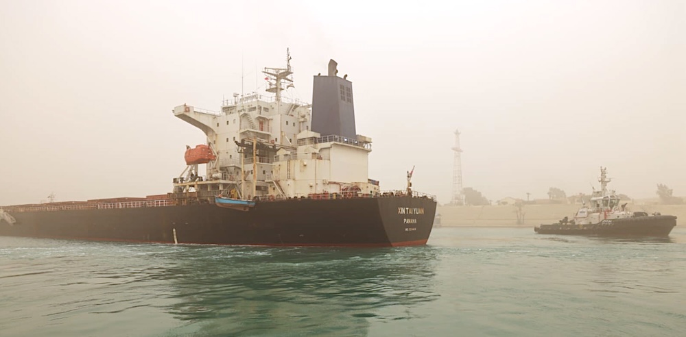 Traffic flow restored as bulk carrier refloated