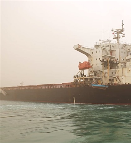 Traffic flow restored as bulk carrier refloated