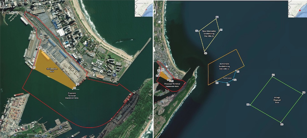 Land reclamation application in the Port of Durban