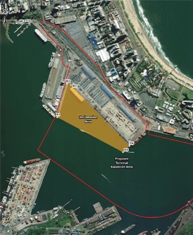 Land reclamation application in the Port of Durban