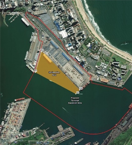 Land reclamation application in the Port of Durban