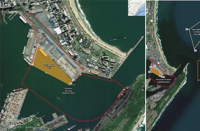 Land reclamation application in the Port of Durban