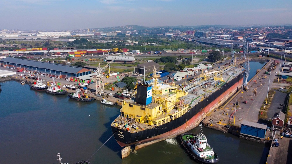 Dry dock confirms capacity with historic docking