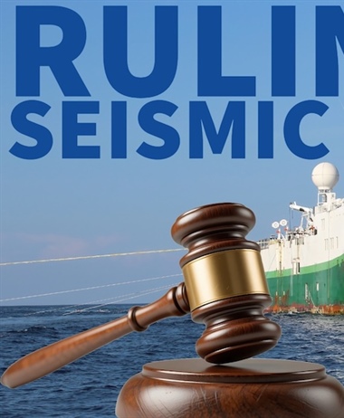 Two seismic survey rulings, one day apart, two opposite outcomes