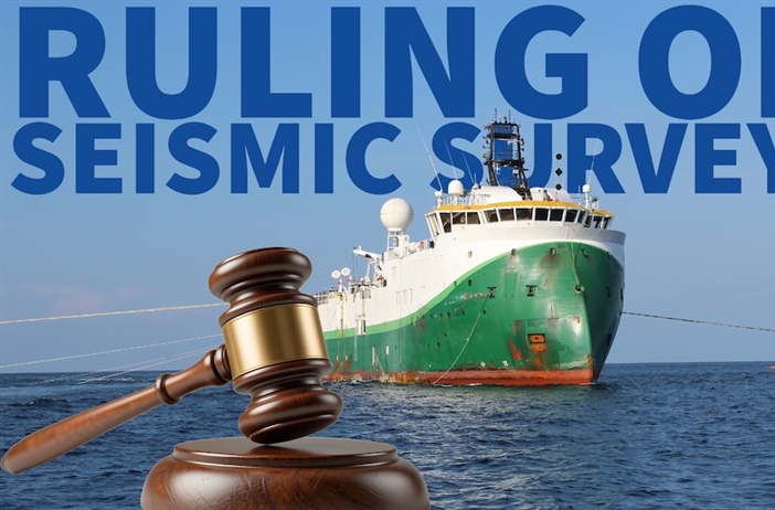 Two seismic survey rulings, one day apart, two opposite outcomes