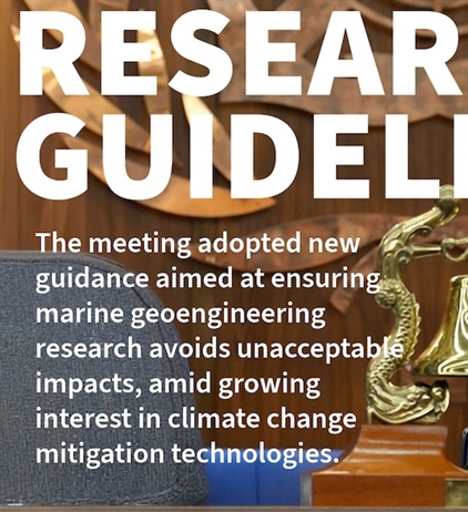 Marine geoengineering under the spotlight at IMO