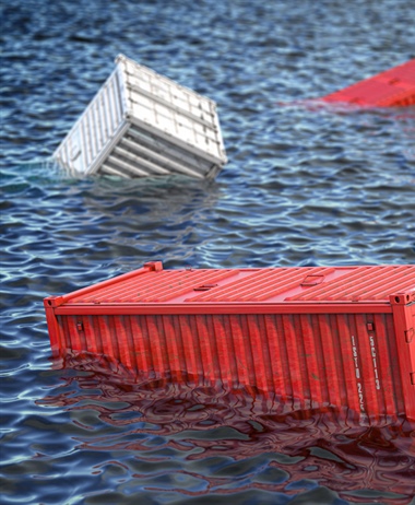 Weather conditions cause container loss