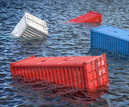 Weather conditions cause container loss
