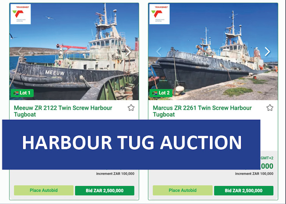 Two harbour tugs up for auction