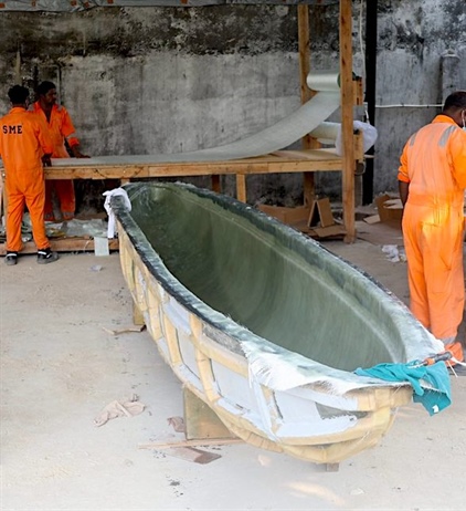 Funding fibreglass fishing vessel construction