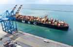 Mega ship docks in Ghana