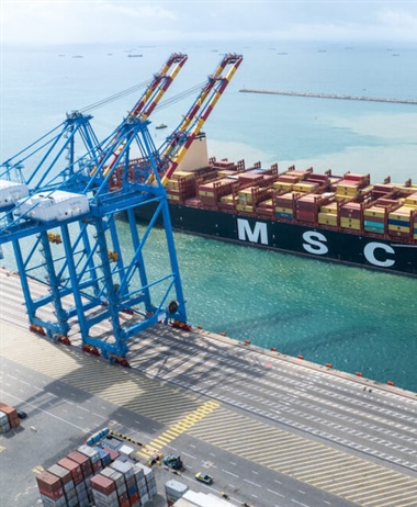 Mega ship docks in Ghana